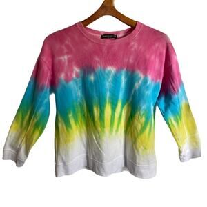 Generation Love Elise Sunrise Rainbow Tie Dye Sweatshirt Large